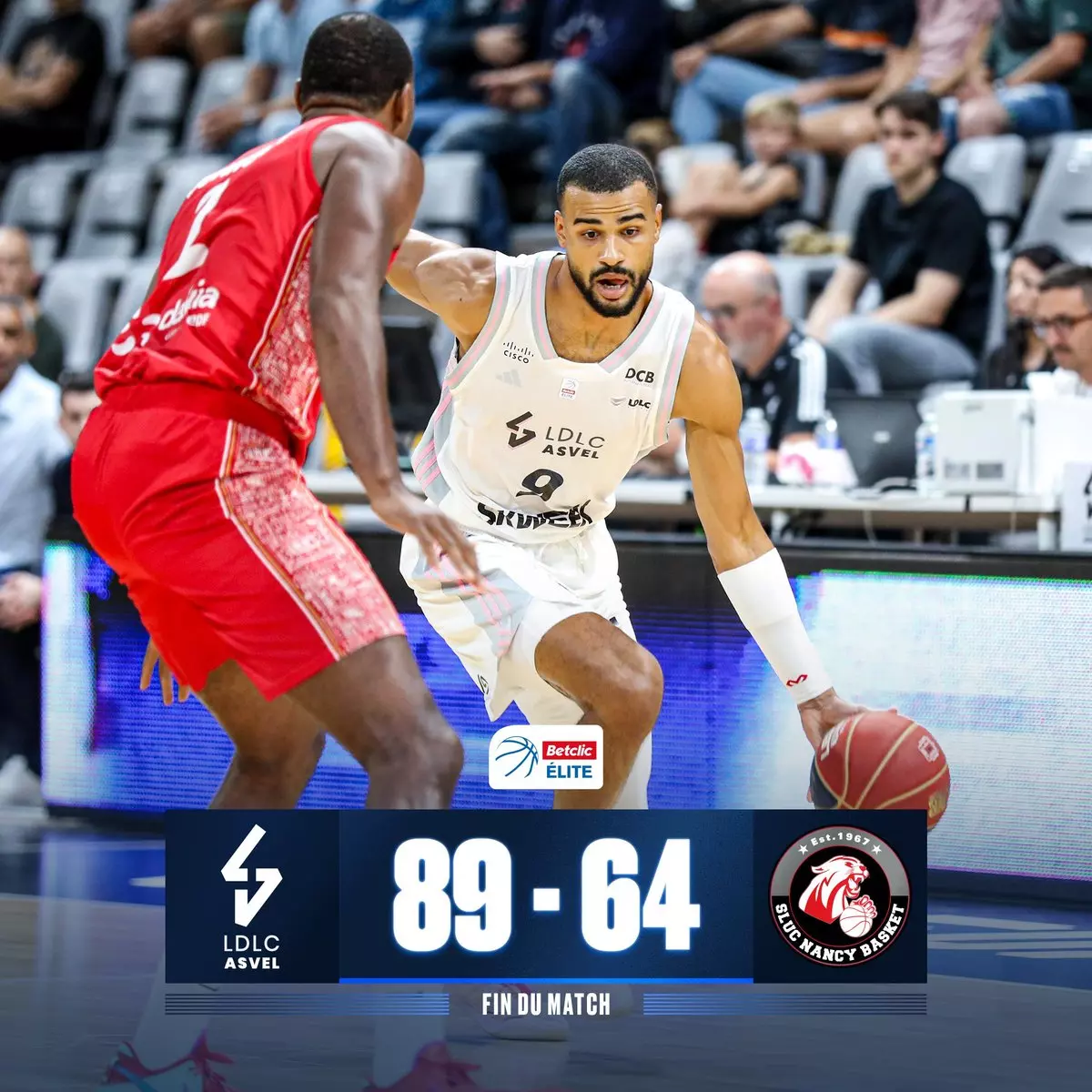 ASVEL écrase Nancy avec une performance éblouissante