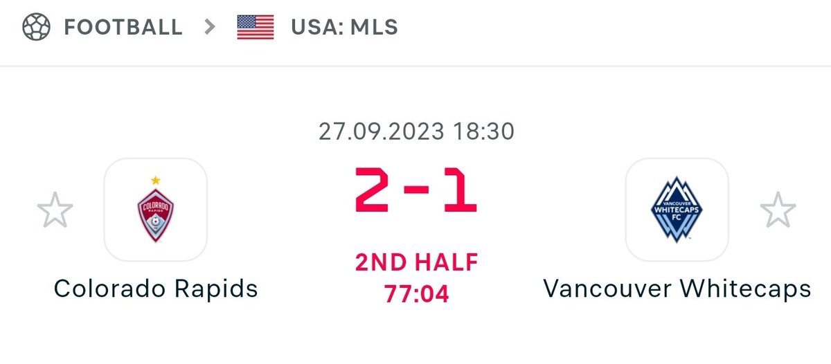 Explosion de buts lors du match de football entre les Colorado Rapids et les Vancouver Whitecaps