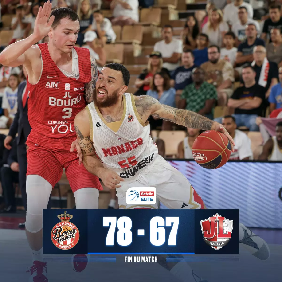 Incroyable victoire de Monaco grâce à Justin Bibbins lors du match de basket du siècle !